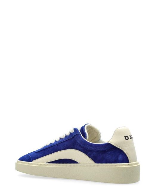 DSquared² Blue Round-Toe Lace-Up Sneakers for men