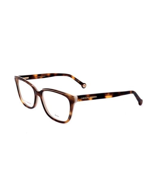 Carolina Herrera Black Rectangular Frame Optical Glasses