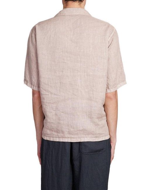 Aspesi Pink Short Sleeved Buttoned Shirt for men