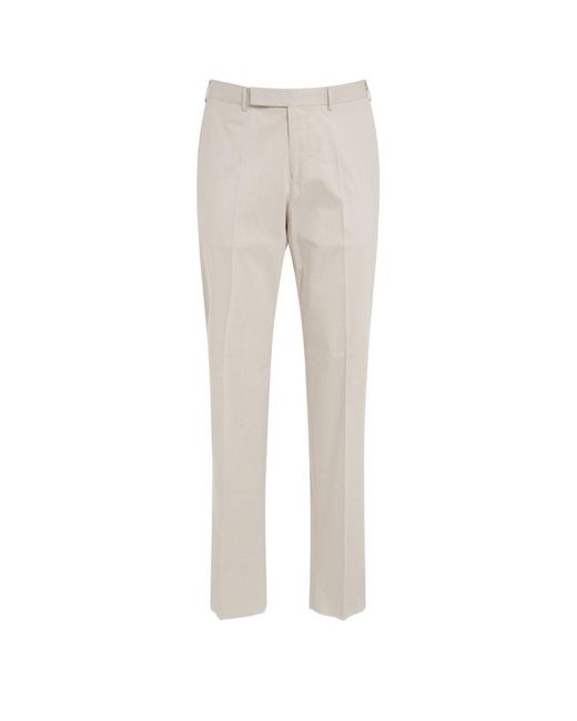 Zegna Gray Mid Rise Twill Chinos for men