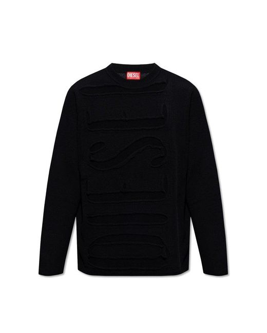 DIESEL Black ‘K-Floyd’ Wool Sweater for men