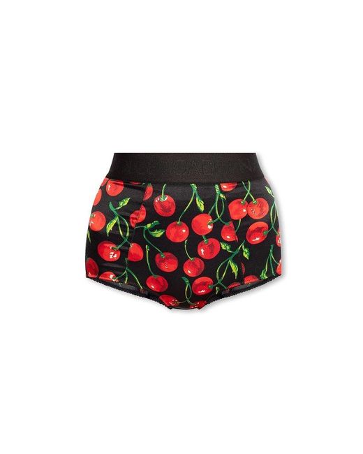 Dolce & Gabbana Red High Rise Underwear Shorts
