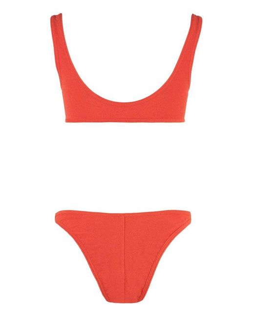 Reina Olga Red Coolio Two-piece Bikini Set