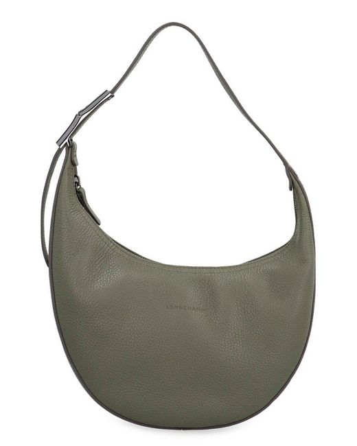 Longchamp Gray Roseau Essential Medium Shoulder Bag
