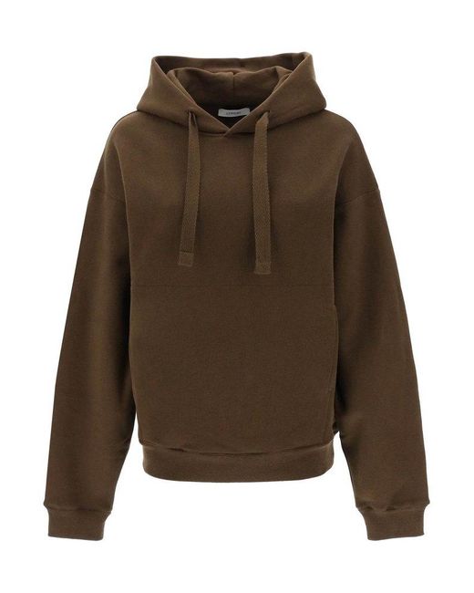 Lemaire Brown Relaxed-fit Drawstring Hoodie
