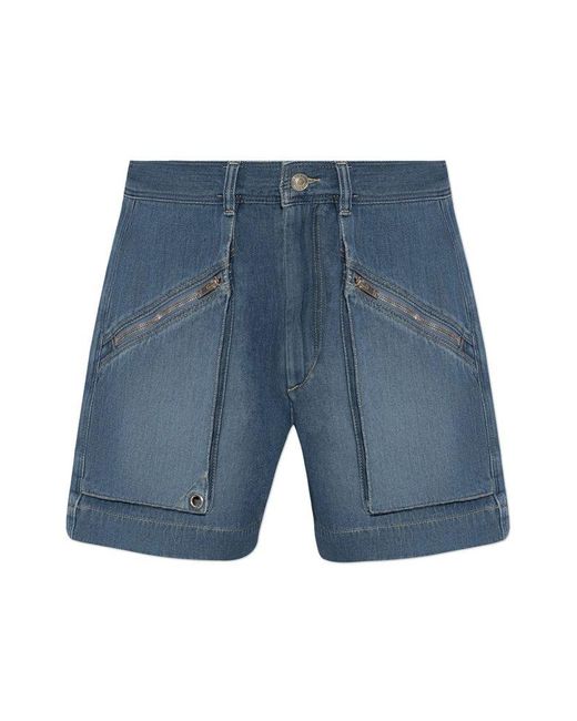 Isabel Marant Blue ‘Jeliano’ Shorts