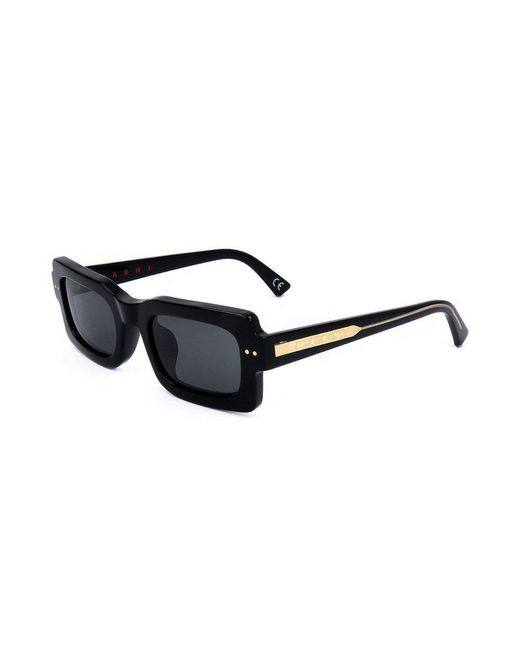 Marni Black Rectangular Frame Sunglasses