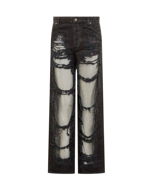 DARKPARK Black Karen Embellished Distressed Jeans