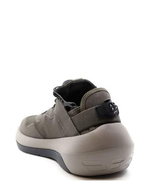 Emporio Armani Brown Drawstring Fastening Mesh Sneakers for men