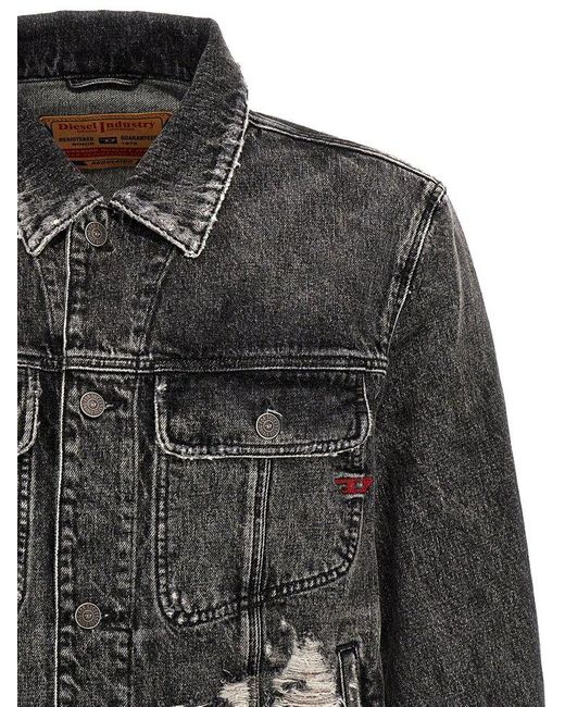 DIESEL Gray Barcy Casual Jackets for men