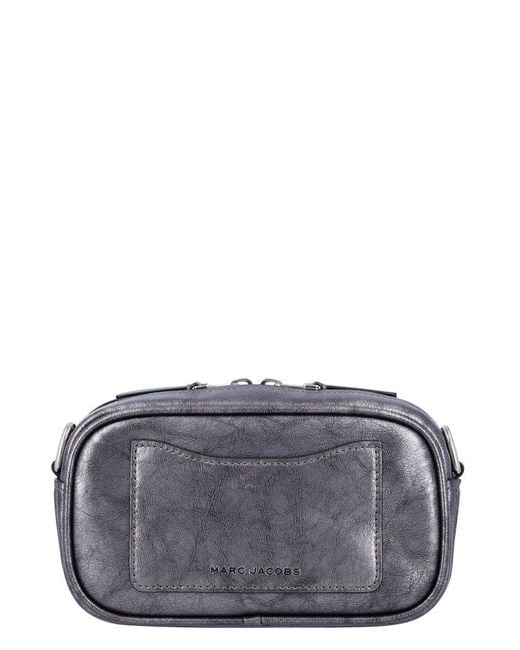 Marc Jacobs Gray The Metallic Distressed Big Shot Crossbody Bag