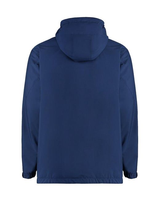 Zegna Blue Nylon Windbreaker-jacket for men