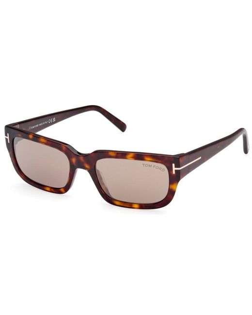 Tom Ford Brown Rectangular Frame Sunglasses for men