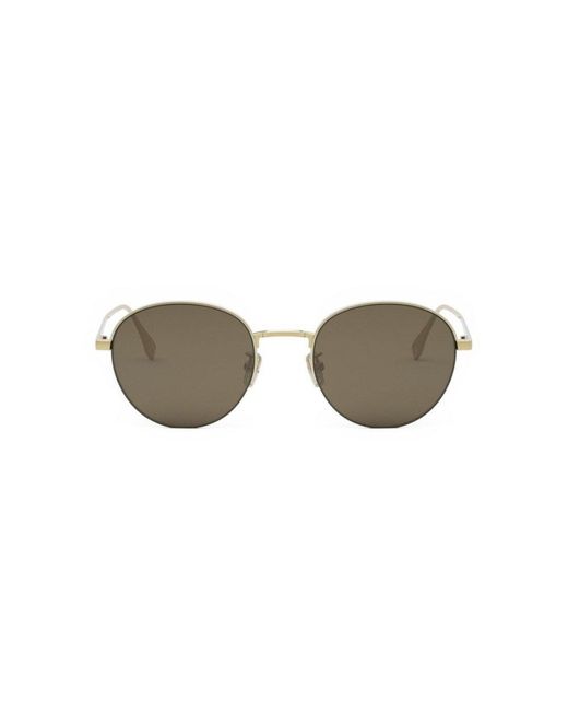 Fendi Brown Round-frame Sunglasses