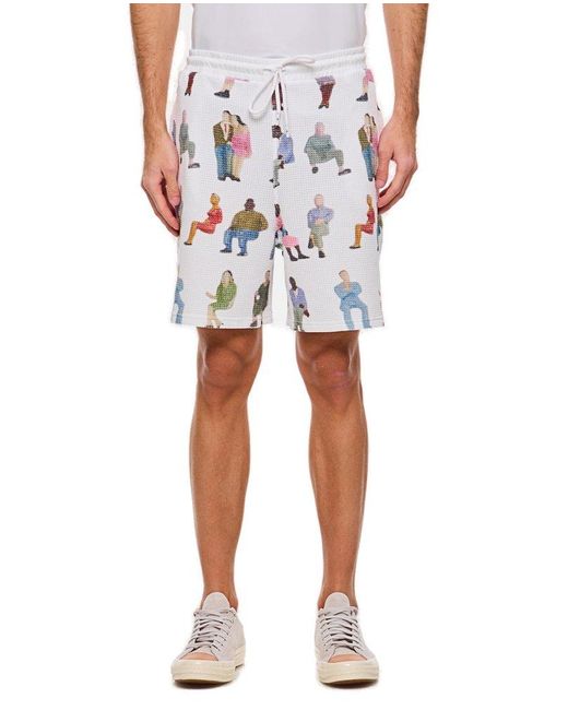 J.W. Anderson White Waffle-Texture Shorts for men
