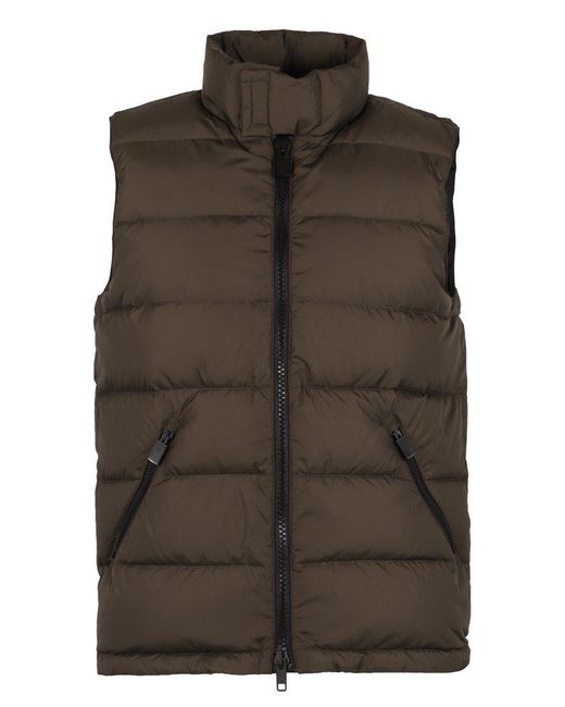 Aspesi Brown Full Zip Field Vest for men