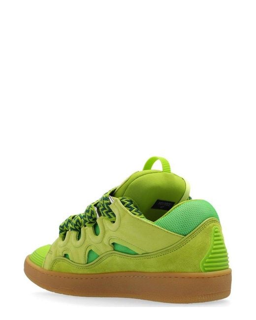 Lanvin Green Curb Lace-up Sneakers