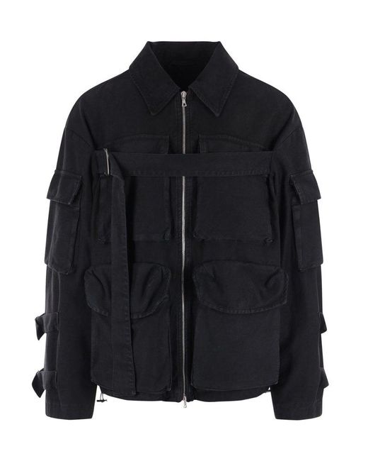 Dries Van Noten Black Oversize Padded Jacket for men