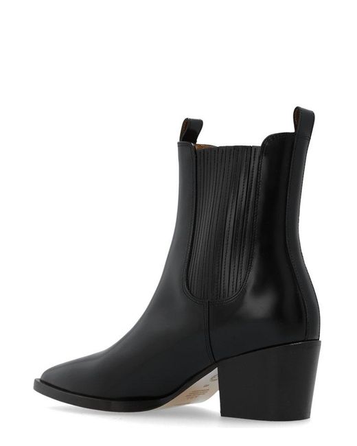 A.P.C. Black Heeled Ankle Boots,