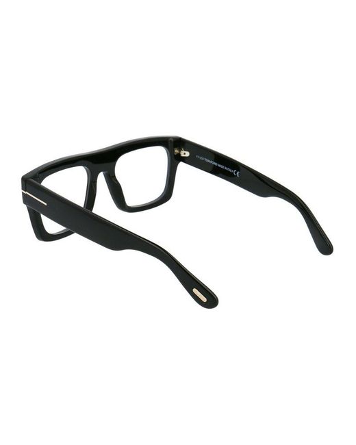 Tom Ford Black Rectangular Frame Glasses