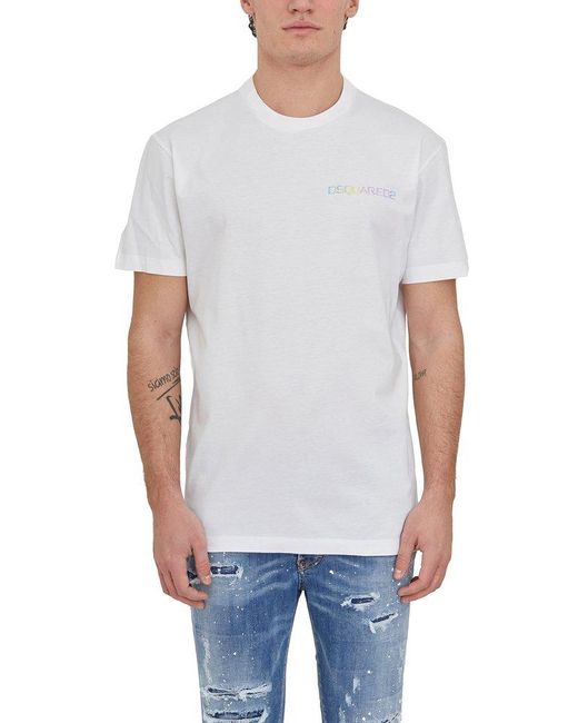 DSquared² White Palm Beach T-Shirt for men