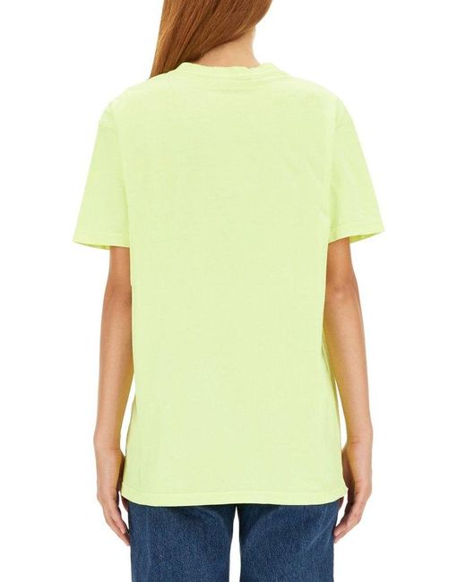 Vivienne Westwood Yellow T-shirt With Orb Embroidery