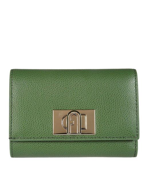 Furla Green 1927 Twist-lock Compact Wallet