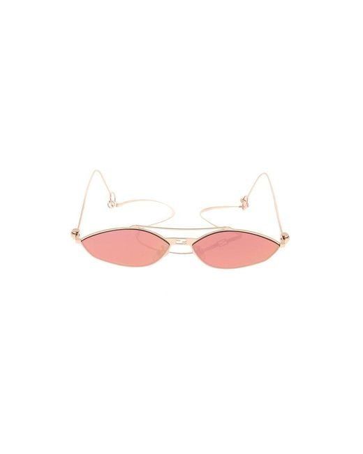 Fendi Black Geometric Frame Sunglasses