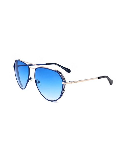 BALMAIN EYEWEAR Blue Pilot Frame Sunglasses