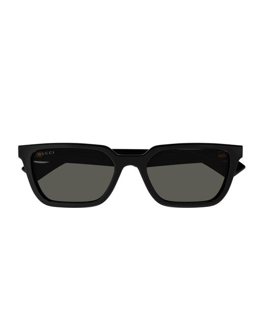 Gucci Black Gg1539S Linea Lettering Sunglasses for men