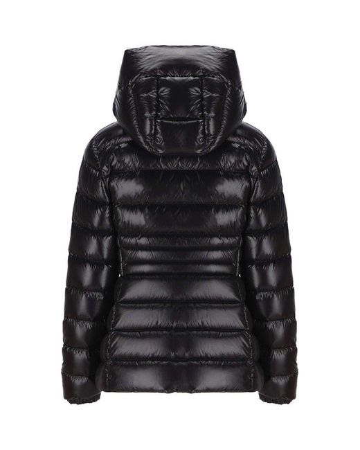 Moncler Logo Patch Zip-up Puffer Jacket in Black | Lyst Moncler Logo Patch Zip-up Puffer Jacket in Black | Lyst