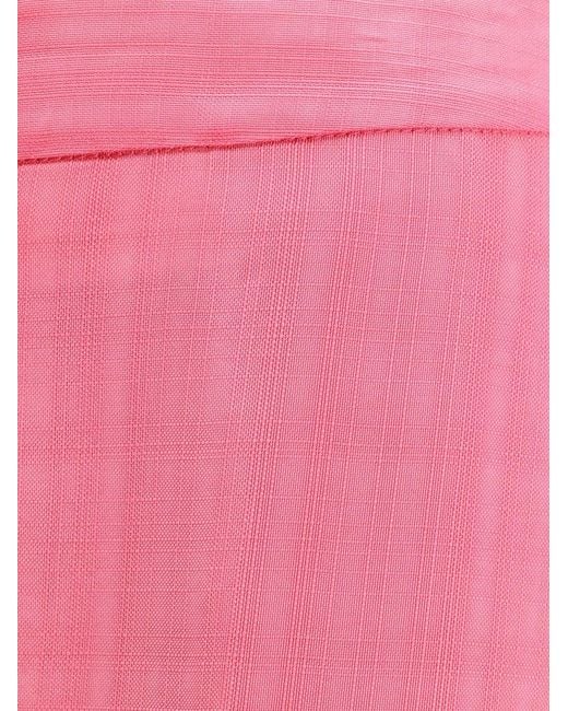 Semicouture Pink Wide Leg Trousers