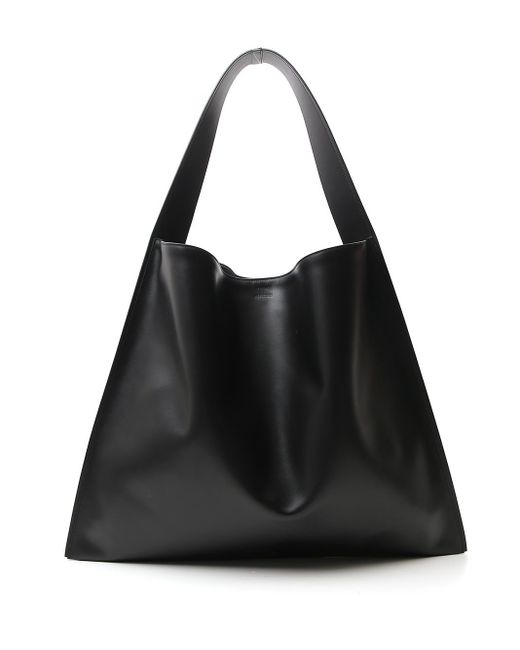 Jil Sander Black Oversized Tote Bag
