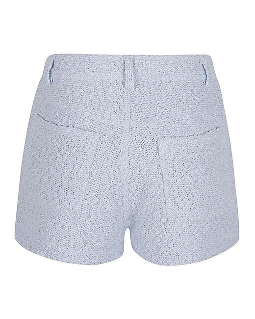 IRO Blue Daphna Cotton Blend Shorts