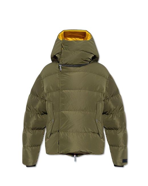 DSquared² Green Down Jacket With Hood for men