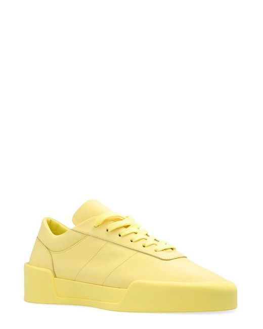 Fear Of God Yellow Logo Patch Low-top Sneakers for men