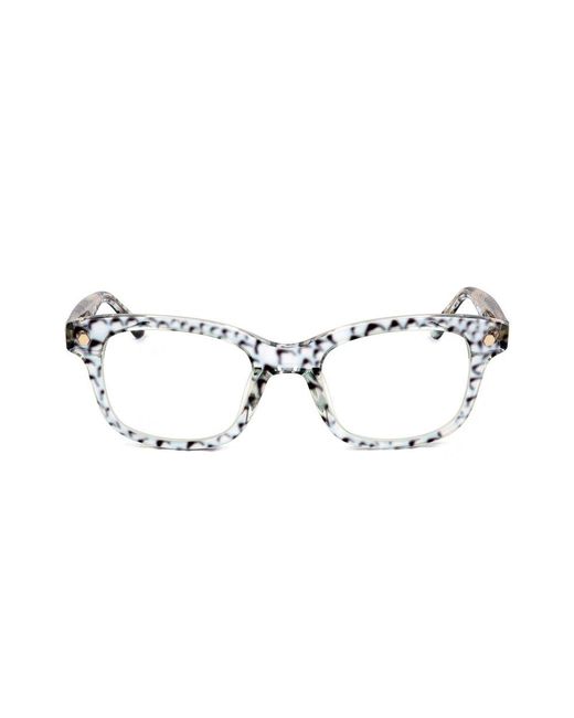 Linda Farrow Black X Matthew Williamson Rectangle Frame Glasses