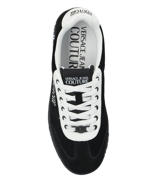 Versace Jeans Couture Logo Low-Top Sneakers in Black | Lyst