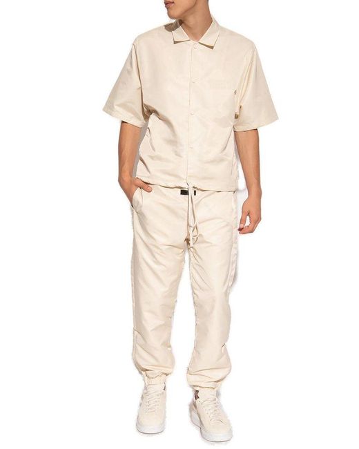 Fear Of God Natural Track Pants With Logo for men