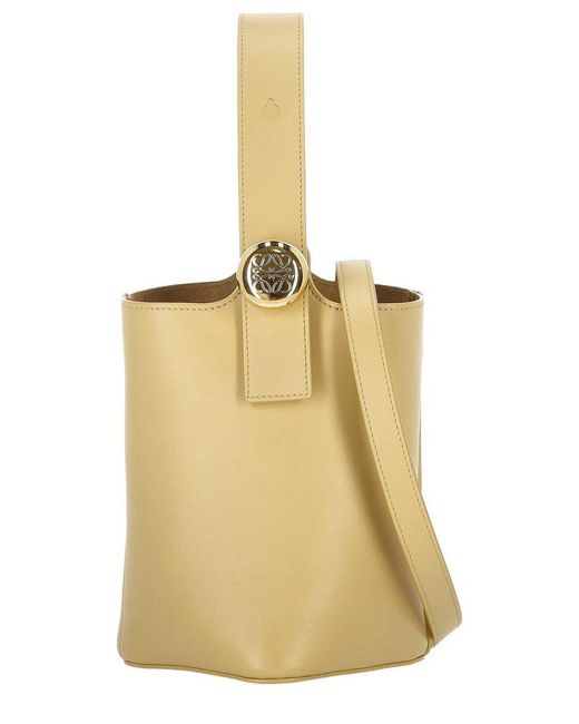 Loewe Yellow Pebble Mini Bucket Bag