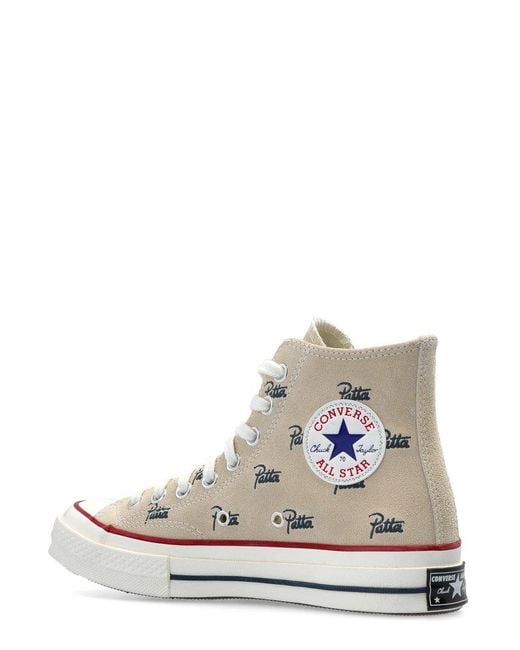 Converse White Patta High-Top Branded Sneakers for men