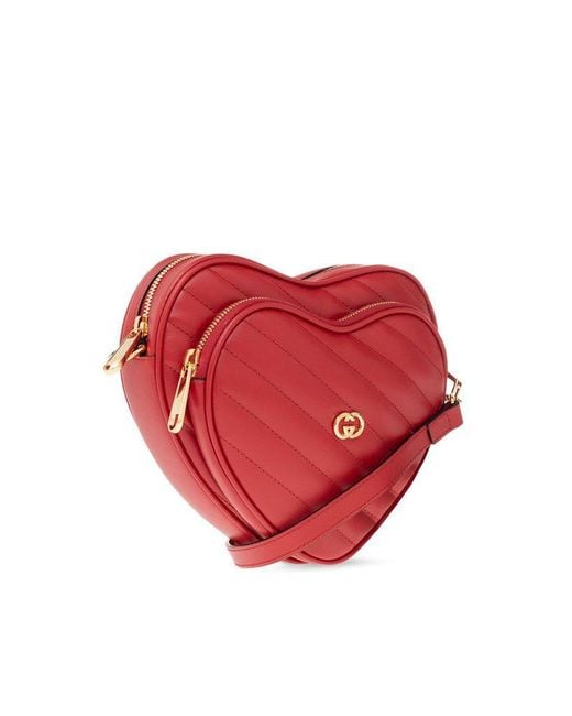Gucci Red 'heart' Shoulder Bag