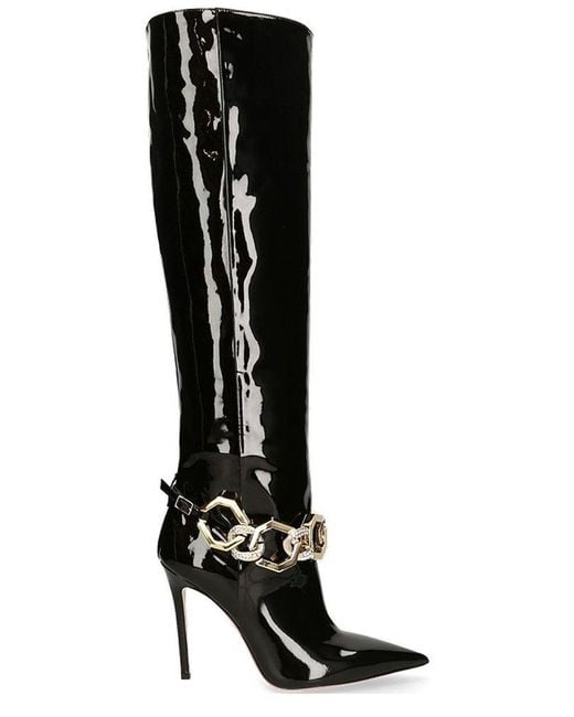 Gedebe Stassie Pointed Toe Heeled Boots in Black | Lyst