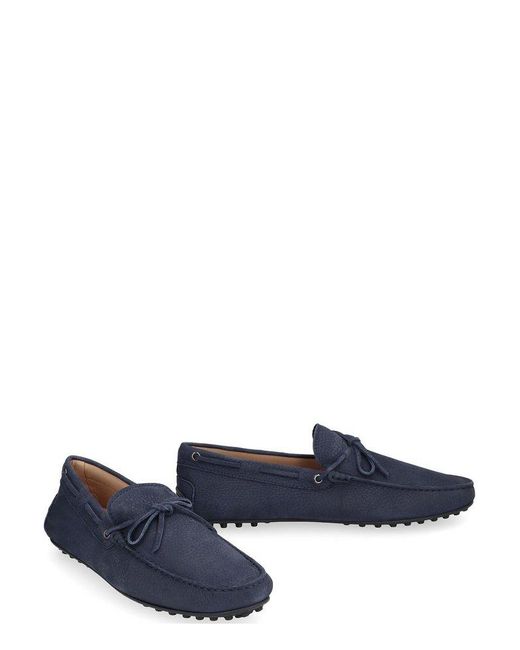 Tod's Blue City Bow-detailed Slip-on Loafers for men