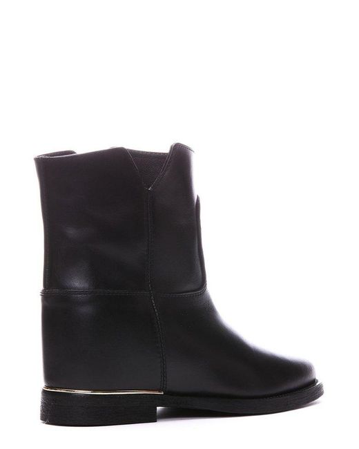 Ankle boots with side slits cheap