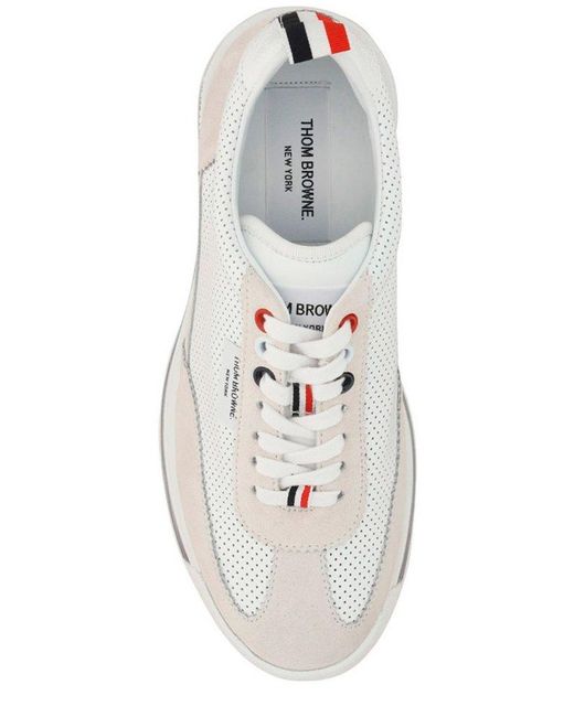 Thom Browne White Tech Lace-up Sneakers