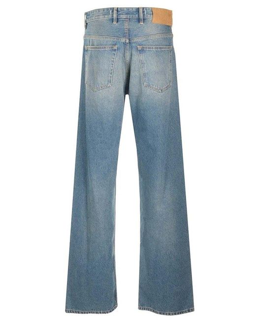 MM6 by Maison Martin Margiela Blue Creased Jeans for men