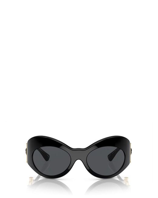 Versace Black Irregular Frame Sunglasses