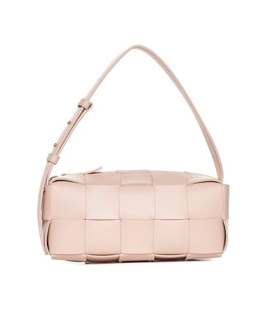 Bottega Veneta Pink Brick Cassette Small Shoulder Bag