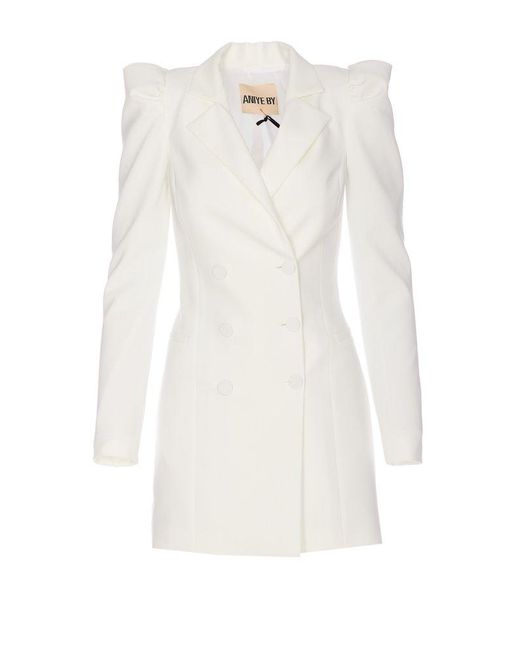 Aniye By White Double Breasted Jacket Dress